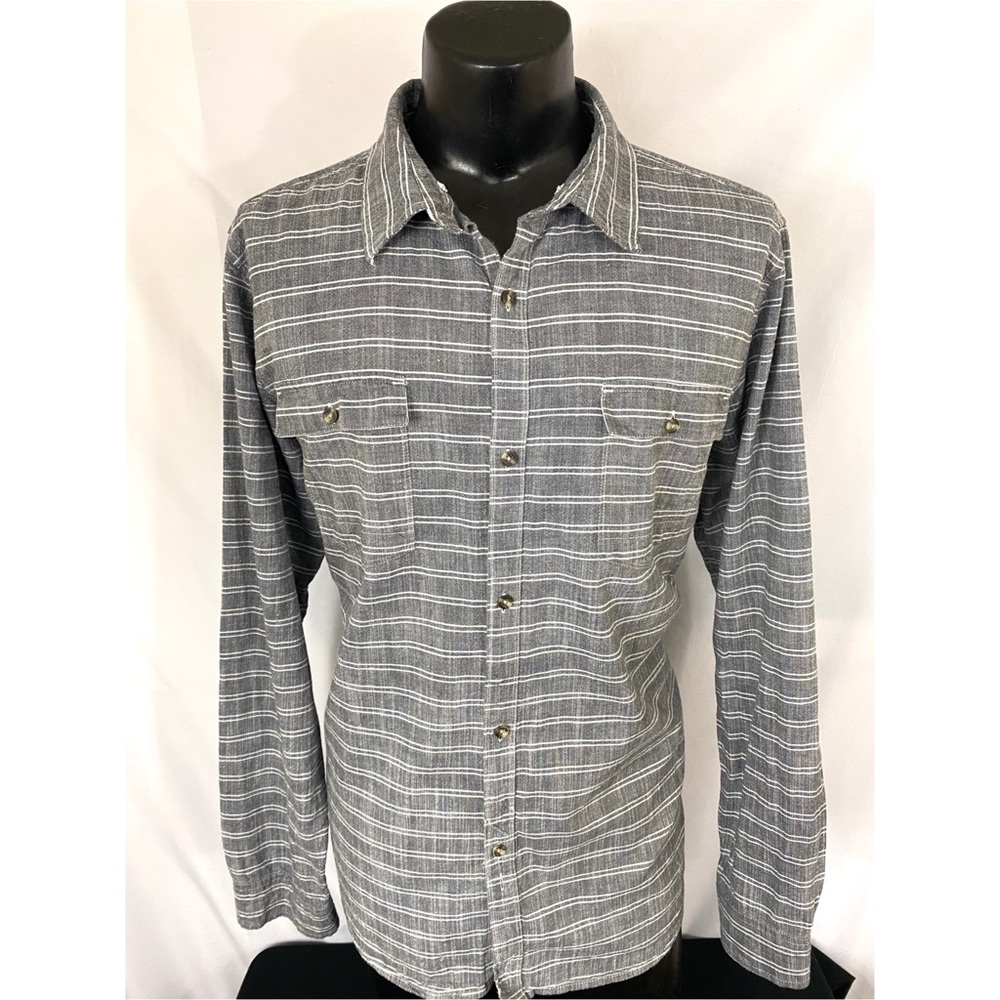 Billabong Button Up Shirt Striped Gray XL